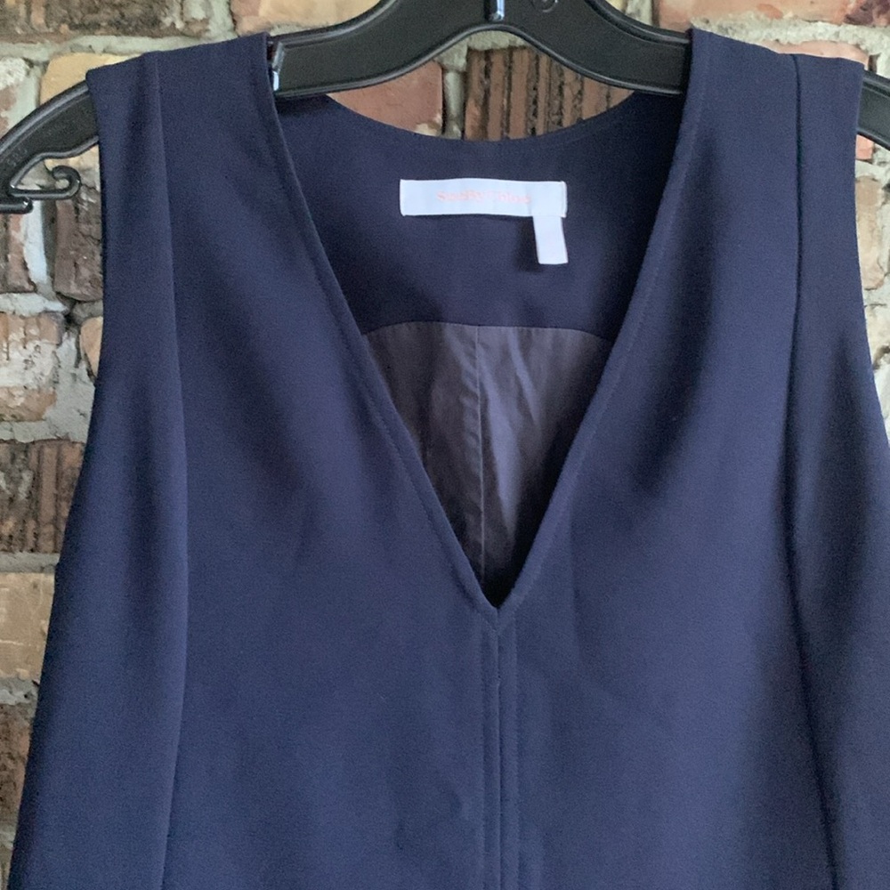 See By Chloe Navy Midi Dress - Picture 4 of 8